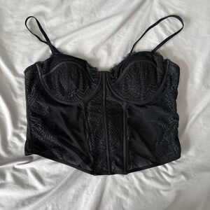 Garage Black Corset Top